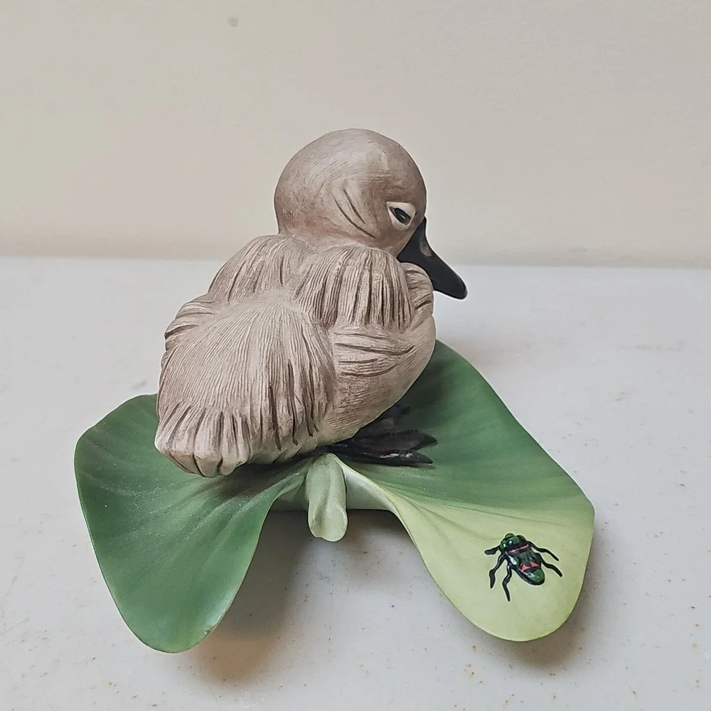 Boehm Porcelain Figurine Of Duck On Lily Pad 3.5